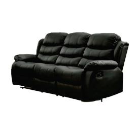 1908(XR9013) RECLINABLE BEVERLY NEGRO 3 CUERPOS