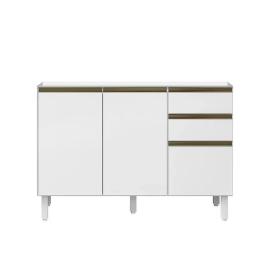 BAJO MESADA 1.20 3 CAJ. S/TAPA BL TOK/BLANCO