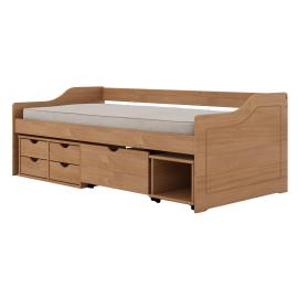 CAMA FLORO 1PL. (090X190) ALMENDRA