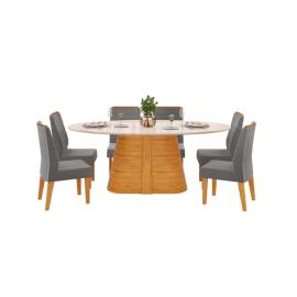 COMEDOR ORGANICO RYZE 6 SILLAS 20632.9622MESA 36187.254254