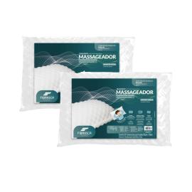 JUEGO 2 ALMOHADAS FIBRA SILICONADA MASAJEADOR