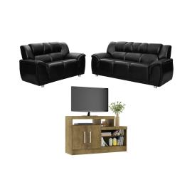 Juego De Living 3+2 Curepos Cordoba + Rack Tv Dormitorio Led