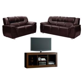 Juego De Living 3+2 Curepos Cordoba + Rack Tv Dormitorio Led