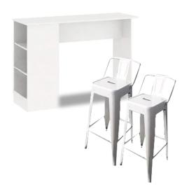 Juego De Desayunador Con 2 Banquetas Tolix