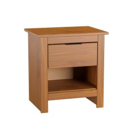 MESA DE LUZ  1 CAJON COLOR CAFE
