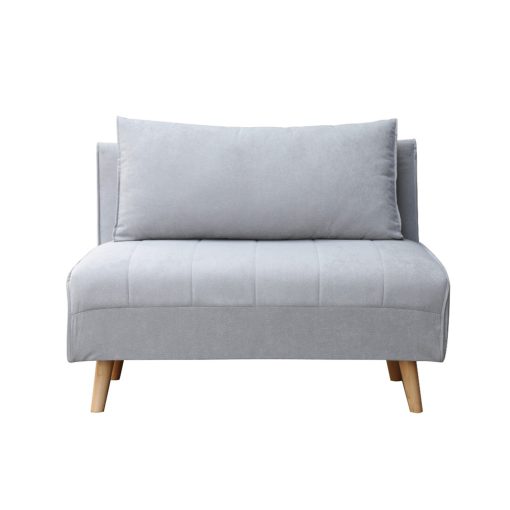 Sofa Cama Plaza Y Media Plegable Tela Patas De Madera