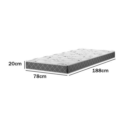 Colchon 1 Plaza Relleno Espuma 20cm De Altura 80cm - Imagen 3