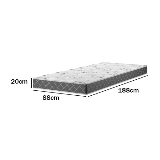 Colchon 1 Plaza Relleno Espuma 20cm De Altura - Imagen 3