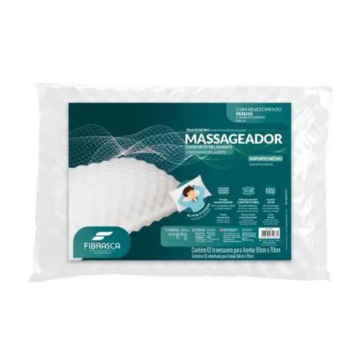 Almohada De Fibra Siliconada Masajeador Soporte Medio