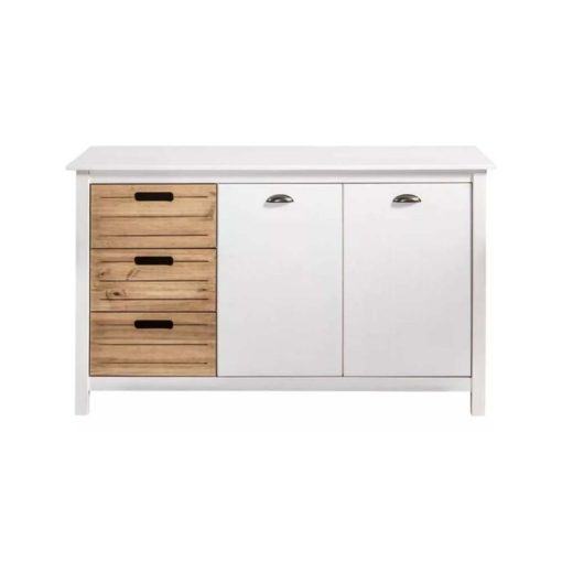 Aparador 2 Puertas 3 Cajones Combinado 100% Madera - Imagen 2