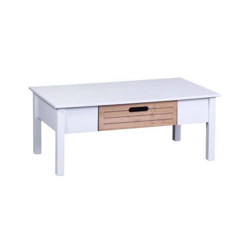 Mesa De Centro Ibiza 1 Cajon Combinada 100% Madera