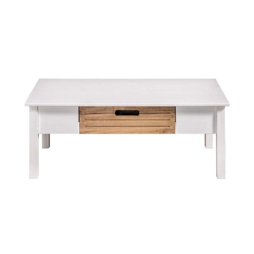 Mesa De Centro Ibiza 1 Cajon Combinada 100% Madera - Imagen 2