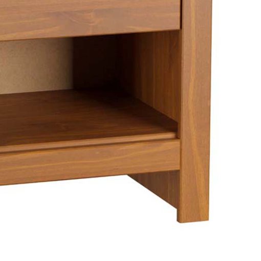 Mesa De Luz 1 Cajon Tirador Metalico Madera Maciza Cera - Imagen 4