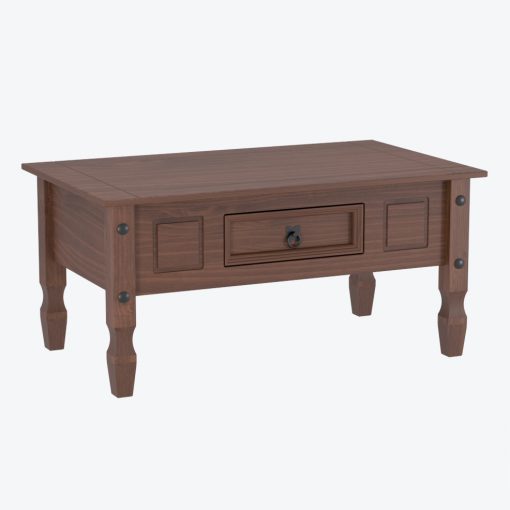 Mesa Ratona Linea Mexicana 1 Cajon Living Madera Maciza E1517