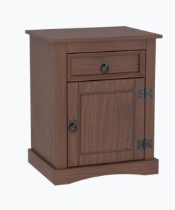 Mesa De Luz Línea Mexicana Material Pino 1 Puerta E1518