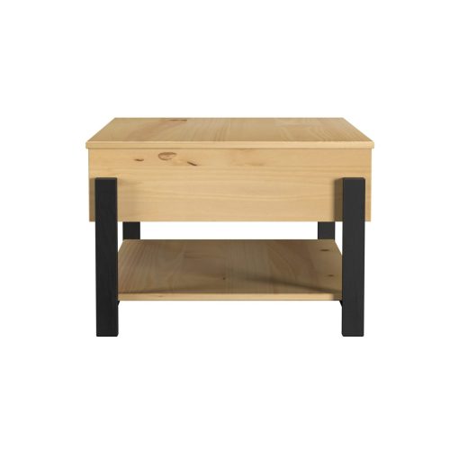 Mesa De Living 2 Cajones Madera Maciza Pino Encerado - Imagen 2