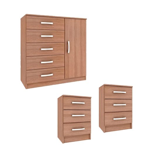 Juego De Dormitorio Comoda + Mesas De Luz