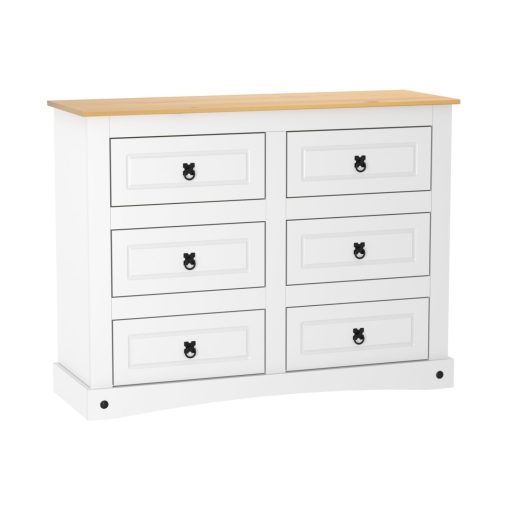Comoda 6 Cajones Linea Mexicana Cajonera Para Dormitorio E1634