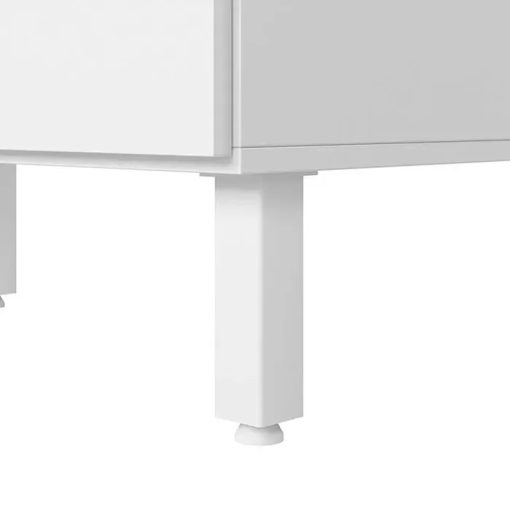 Mueble De Cocina Bajo Mesada 4 Patas 2 Puertas 3 Cajones Blanco - Imagen 6