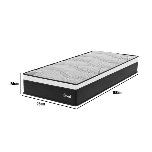 Sommier Colchon 1 Plaza Espuma De Alta Densidad Extra Firme - Imagen 2