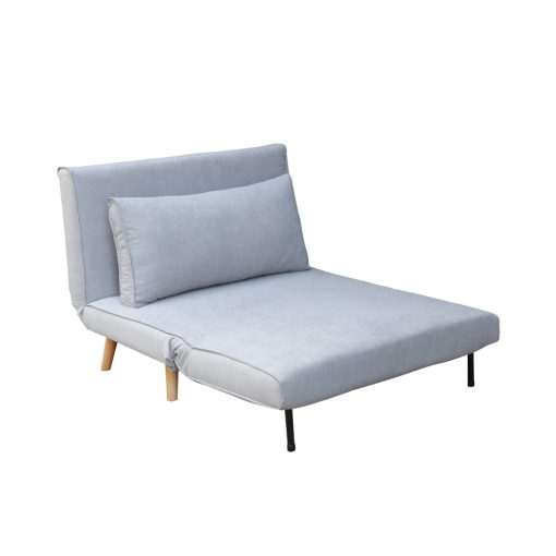 Sofa Cama Plaza Y Media Plegable Tela Patas De Madera - Imagen 3