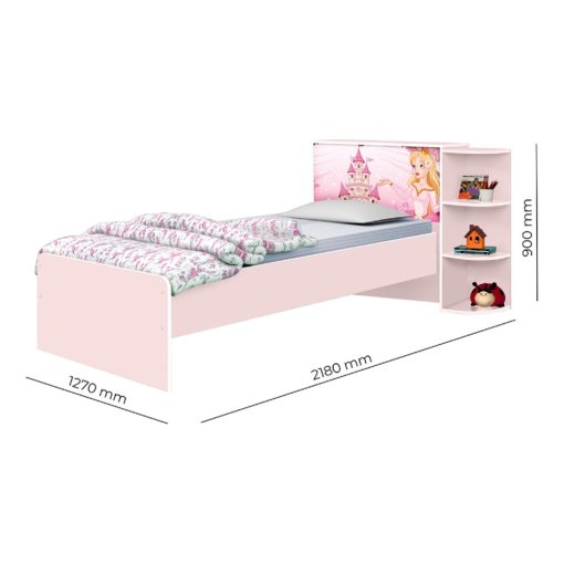 Cama Para Niños 1 Plaza Diseño Princesa Infantil - Imagen 2