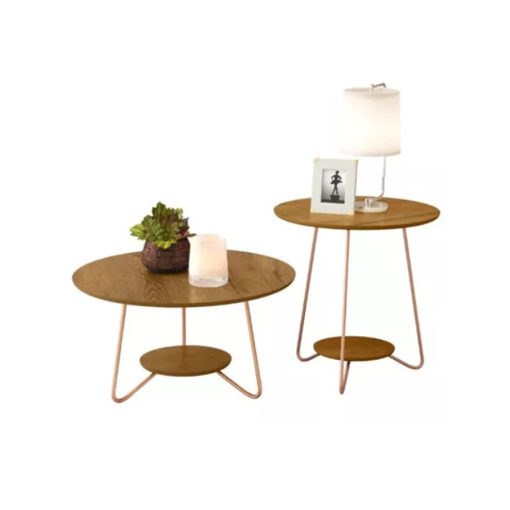 Mesa De Living Mesa Lateral Ratona Linea Retro Freijo