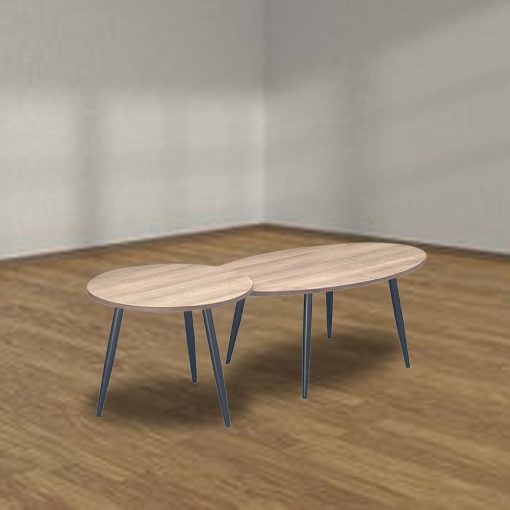 Juego De Mesa De Centro Mesa De Apoyo Patas De Metal Living - Imagen 2