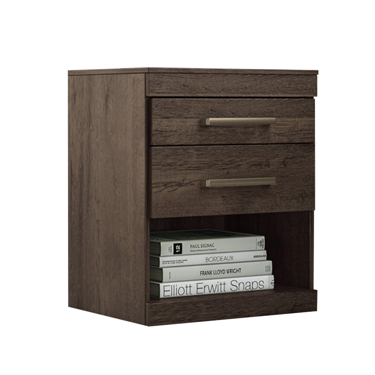 Mesa De Luz Havana Plus 2 Cajones C/rieles Metálicos