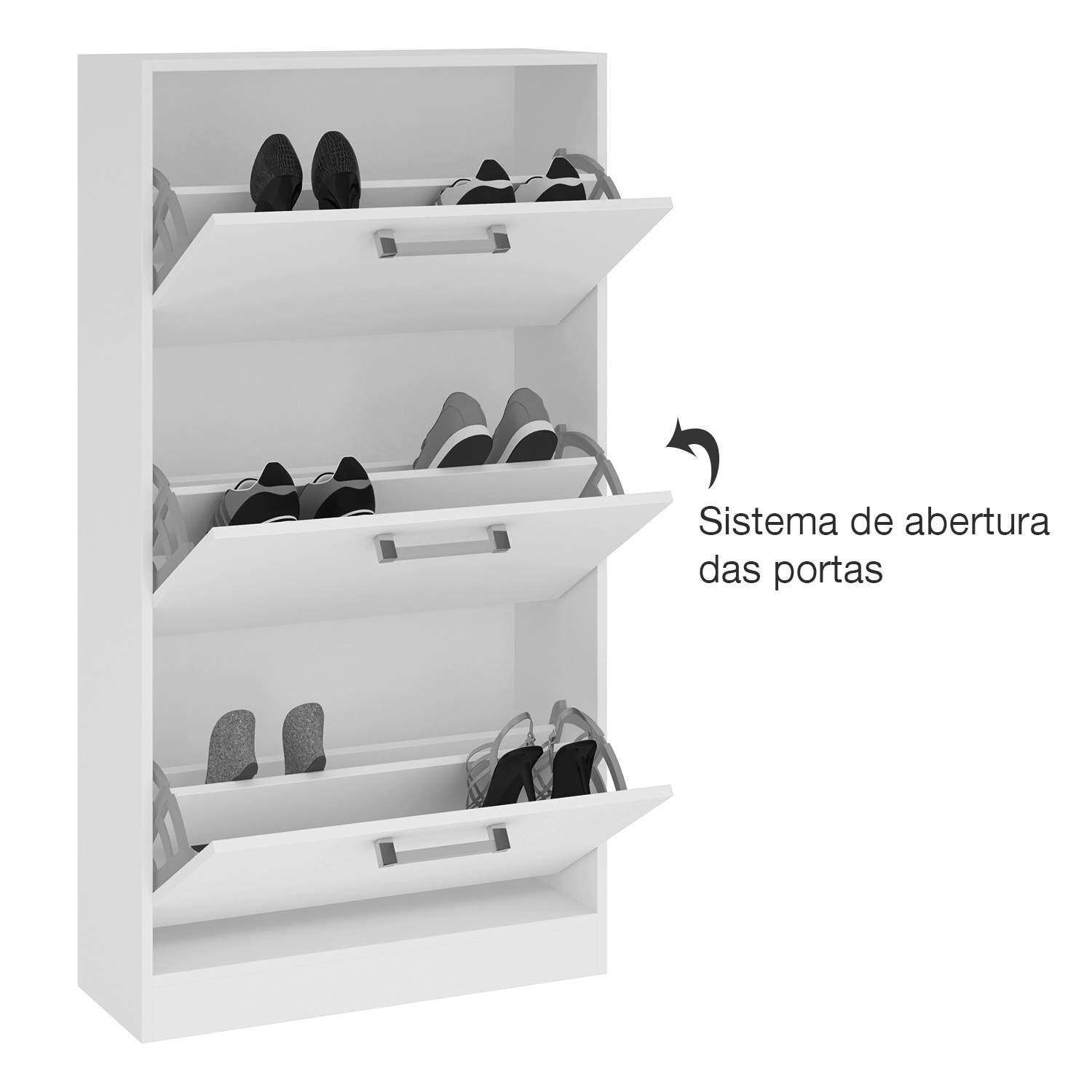 Zapatera Muebles 3 Puertas Dormitorio Atacama - Imagen 4
