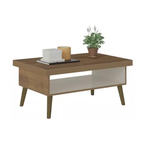 Mesa De Living Mesa Ratona Estilo Nordico Con Patas Madera Demolicion - Imagen 4