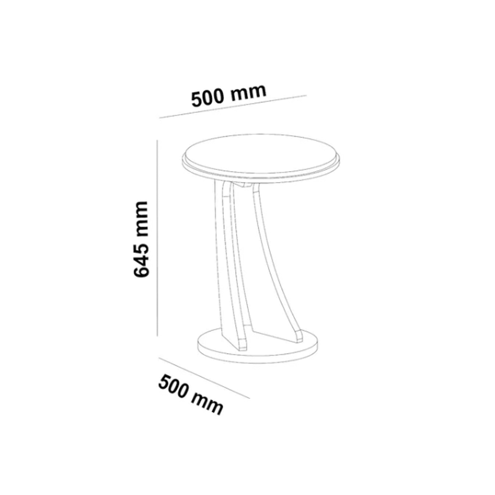 Mesa De Apoyo Mesa Living Diseño Elegante Moderno Mdp Negro - Imagen 3