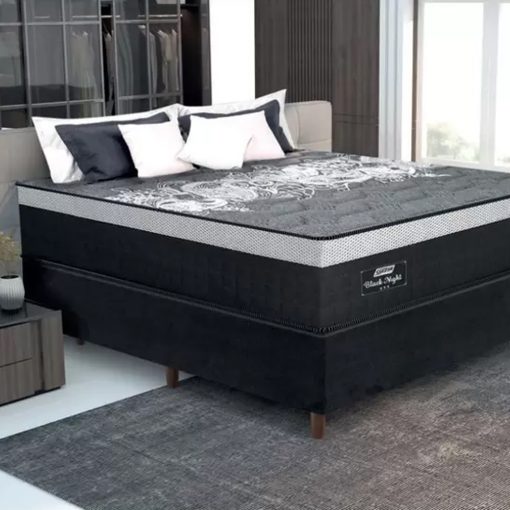 Colchon Sommier Queen Size Espuma Y Resortes Euro Top Alta Densidad - Imagen 3