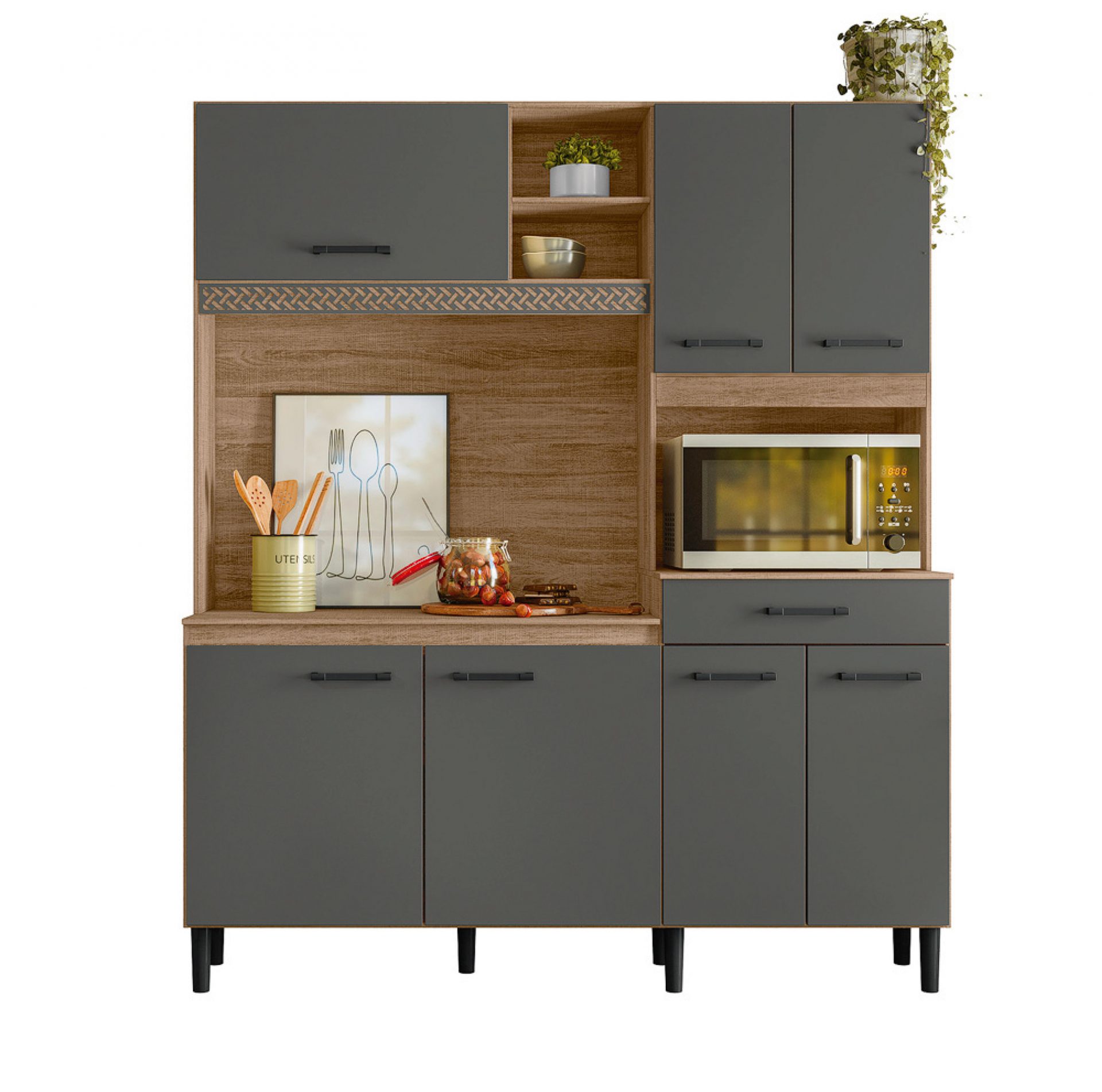 Mueble Cocina Bajo Mesada Aereos Kit Completo Yara