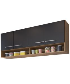 Mueble De Cocina Aereo Alto 4 Puertas 2 Estantes 100% Mdp