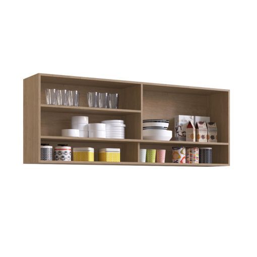Mueble De Cocina Aereo Alto 4 Puertas 2 Estantes 100% Mdp - Imagen 3