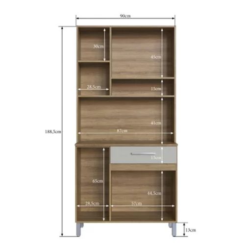 Mueble De Cocina Kit Completo 6 Puertas Cajones Amoblamiento - Imagen 2