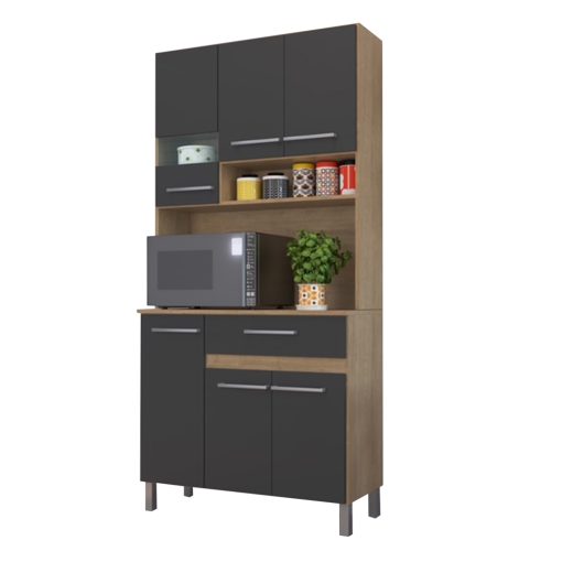 Mueble De Cocina Kit Completo 6 Puertas Cajones Amoblamiento