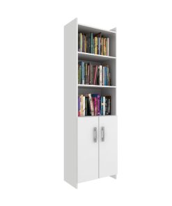 Biblioteca Estanterias 2 Puertas 3 Estantes Blanco 701