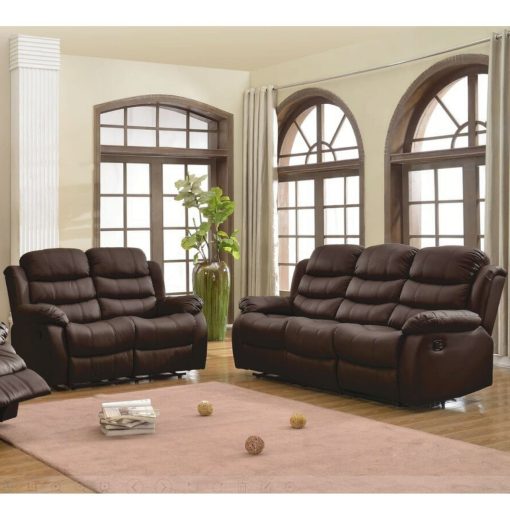 Juego De Living Reclinable 3+2 Pu Cuerina Comedor - Imagen 2