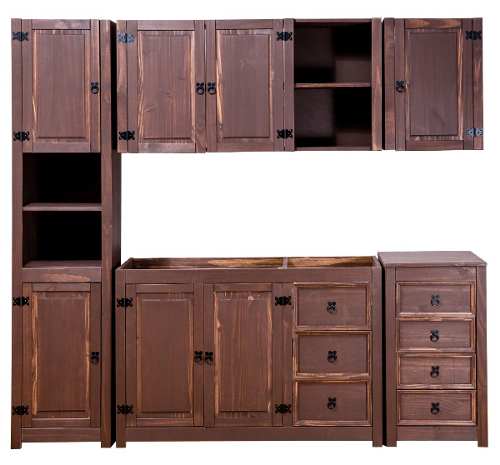 Mueble Auxiliar 4 Cajones Linea Mexicana Mueble Cocina E976 - Imagen 2