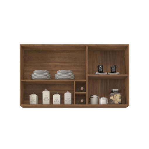 Mueble Aereo Alto De Cocina 2 Puertas Y Nichos Avella Blanco - Imagen 4