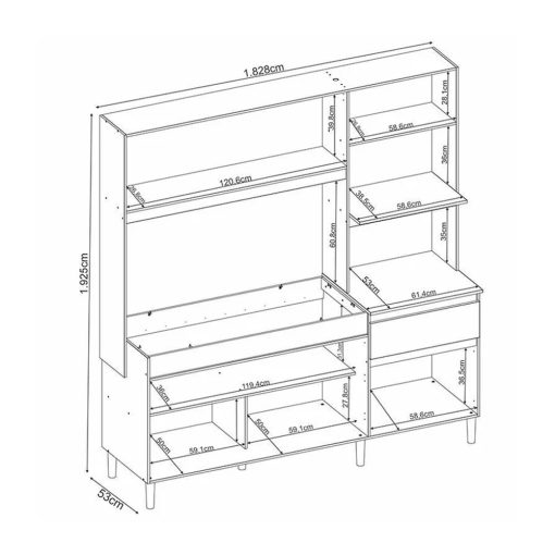 Kit De Cocina Completo 5 Puertas 1 Cajon 100% Mdp - Imagen 3