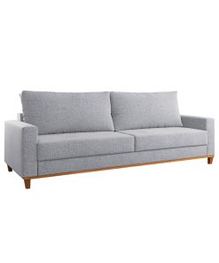Sillon Sofa 2 Cuerpos En Tela Patas De Madera Living Comedor