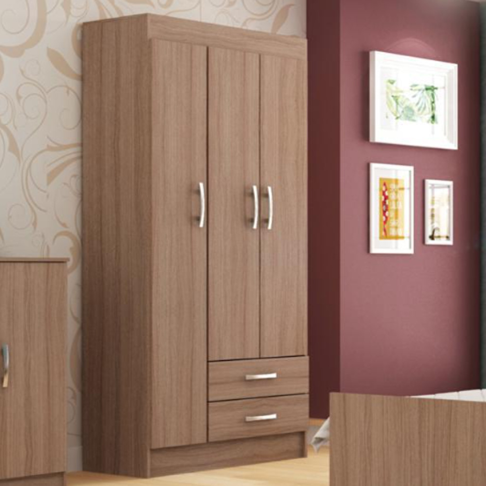 Ropero 3 Puertas 2 Cajones Varios Estantes Dormitorio Demolición - Imagen 3