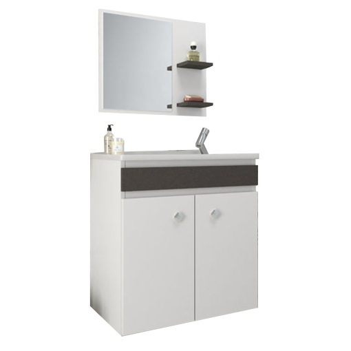 Mueble De Baño De Colgar Con Bacha Y Espejo