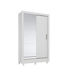 Ropero 2 Puertas Corredizas Con Espejo Y Patas Dormitorio