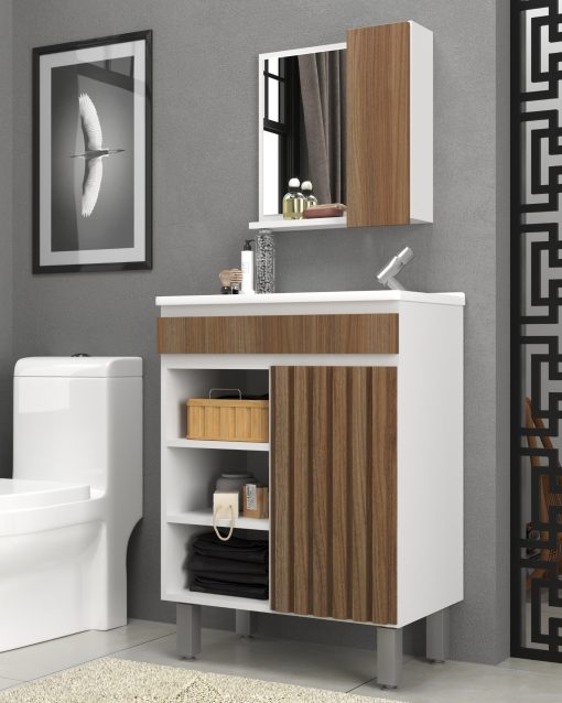 Mueble De Baño 3 Estantes 2 Puertas - Imagen 2