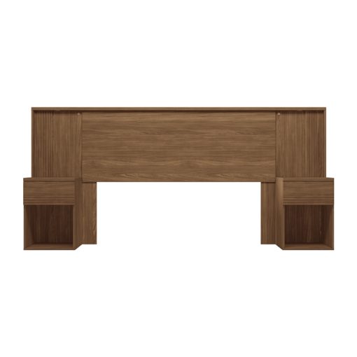 Respaldo Para Sommier De 2 Plazas Con Mesas De Luz Jatoba