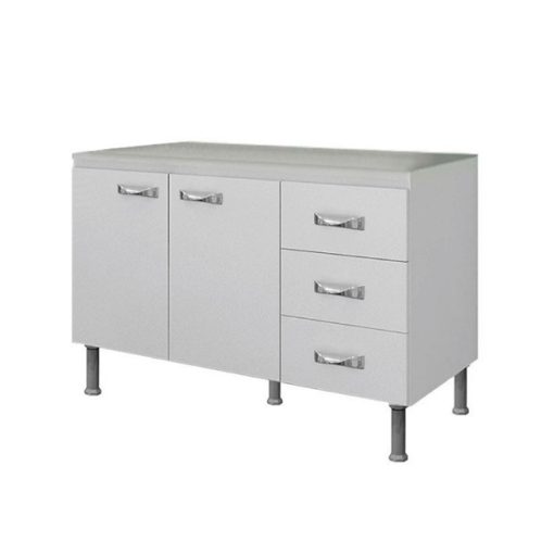 Bajo Mesada Mueble Cocina 2 Puertas 3 Cajones Bw1